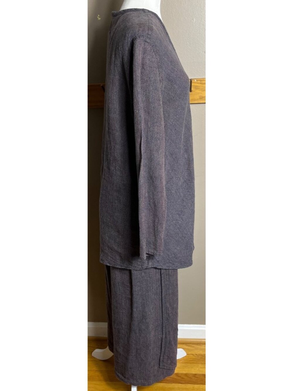 Flax Jeanne Engelhart Linen 2 Pc Set Lagenlook Scandi Boho Artist Earthy Women S - Picture 15 of 16